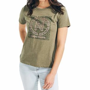 Nautica Women's Soft Cotton Graphic T-Shirt, Urban Camo, XX-Large