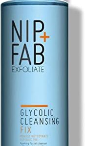 Nip + Fab Glycolic Acid Fix Foaming Cleanser for Face with Olive Oil, Exfoliating Resurfacing AHA Facial Cleansing Foam Wash for Exfoliation Even Tone Brighten Skin, Fine Lines and Wrinkles, 150 ml