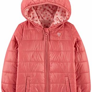 Simple Joys by Carter's Girls' Puffer Jacket, Pink, 3 Years