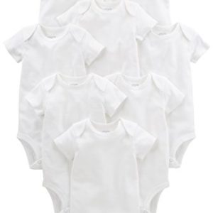 Simple Joys by Carter's Unisex Babies' Short-Sleeve Bodysuit, Pack of 8, White, 24 Months