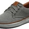Skechers Men's Moreno Ederson Trainers,Taupe Canvas,8.5 UK