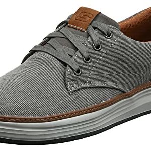 Skechers Men's Moreno Ederson Trainers,Taupe Canvas,8.5 UK