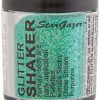 Stargazer Glitter Shaker, Green. Cosmetic glitter powder for use on the eyes, lips, face, body, hair and nails.