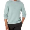 Vince Men's Plush Pullover Hoodie Sweater, Sagebrush/H Grey, XXL