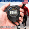Waterproof Digital LCD Stopwatch Sports Counter Chronograph Timer Odometer Watch