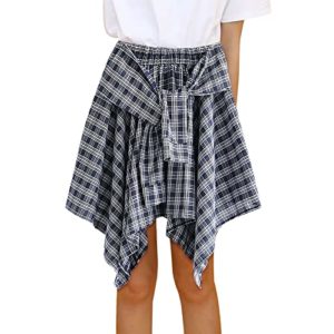 Women Solid Ombre Lightweight Flare Midi Pull On Closure Skirt Club Party Midi Pencil Dress Summer Spring Boho Skirts Dress(Dark Blue,One Size)