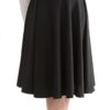 Women's Maxi Skater Skirt Basic A-Line Stretchy Flared LongFlowy Skirt Multiple Colours Plus Size Curve 8-22 (8-10, Black)