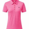YSENTO Women's Sports Golf Shirts Breathable Quick Dry Short Sleeve Polo T-Shirts(Pink,XL)