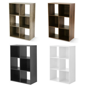 6-Cube Storage Organizer Bookcase Bookshelves Display Shelf Shelving Storage