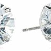 Amazon Collection 14K Gold 4cttw Zirconia Round Stud Earrings