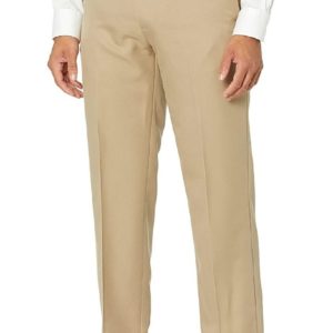 Amazon Essentials Men's Classic-Fit Expandable Waist Flat Front Dress Pant 30/34