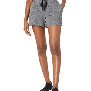 Amazon Essentials Women's Brushed Tech Stretch Short (Available in Plus Size), Dark Grey Space Dye, XL