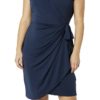 Amazon Essentials Women's Classic Cap Sleeve Wrap Dress Blue X-Large