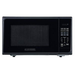 BLACK+DECKER 1.1 cu ft 1000W Microwave Oven - Stainless Steel Black
