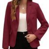 BZB Women's Casual Blazers Long Sleeve Lapel Open Front Work Office Bussiness Wa