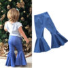 Children Toddler Kids Baby Girls Denim bell-bottoms Clothes Jeans Pants