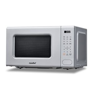 COMFEE' 700w 20 Litre Digital Microwave Oven with 6 Cooking Presets, Express Cook, 11 Power Levels, Defrost, and Memory Function - Grey - CM-E202CC(GR)