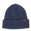 DASMINI Classic Waffle Men's Thicken Winter Knit Beanie Hats Cuffed Stretch Skull Cap Best Warm Gifts for Men, Navy/Lt Navy, Medium
