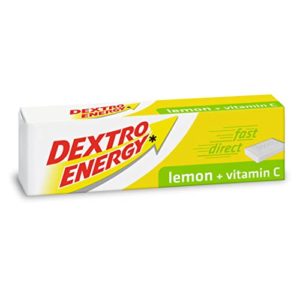 Dextro Energy Lemon Glucose Tablets with Vitamin C, 47 g, 24 Packs, Energy Tablets, for a Quick Burst of Glucose