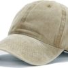 Edoneery Men Women Plain Cotton Adjustable Washed Twill Low Profile Baseball Cap