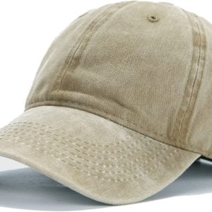 Edoneery Men Women Plain Cotton Adjustable Washed Twill Low Profile Baseball Cap