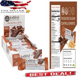 Extend Nutrition, Diabetic Protein Bars, Chocolate Peanut Butter, 15 Count