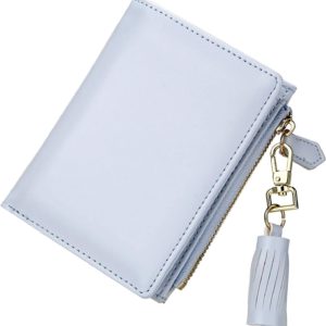 GEEAD Small Wallets for Women Bifold Slim Coin Purse Zipper ID Card Holder