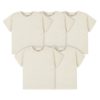 Gerber Baby Toddler 5-Pack Solid Short Sleeve T-Shirts Jersey 160 GSM, Natural, 3 Years