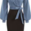 GRACE KARIN Women's Work Pencil Dress Wedding Guest Office Dresses Cocktail Part
