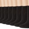 Hanes Women's 10-Pair Value Pack Low Cut Socks, Black, 4-8 UK