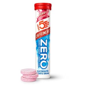 HIGH5 ZERO Caffeine Hit Electrolyte Hydration Tablets Added Vitamin C (Berry, 20 Tablets)
