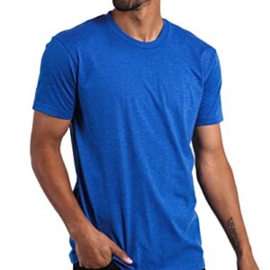 INTO THE AM Mens T Shirt - Short Sleeve Crew Neck Soft Fitted Tees S - 4XL Fresh Classic Tshirts, Essential - Royal Blue, XXL