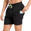 Jimlieay Swim Trunks for Men Short with Compression Liner