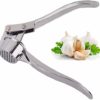 Jsdoin Stainless Steel Garlic Press, Professional Kitchen Garlic Crusher,Garlic Mincer Ginger Crusher UK, Heavy Duty Garlic Presser Squeezer, Garlic Mincer, Garlic Chopper, Easy to Clean and Durable