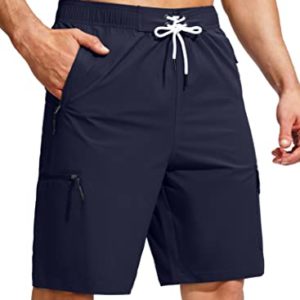 Kayrth Men's Swim Trunks Quick Dry Board Shorts with 5 Pockets Swimsuit Swimwear for Men - No Mesh Liner, Navy, S