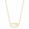 Kendra Scott Elisa Pendant Necklace for Women, Fashion Jewelry, 14k Gold-Plated, One Size, Brass Metal
