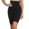 KKP Shapewear for Women Tummy Control Mid Thigh High Waisted Shorts, Black, M