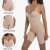 KKP Womens Medium Shapewear Full Body Shorts Bra Underwire Biege Nude NEW