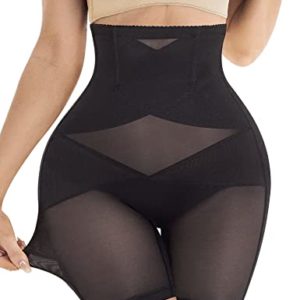 KLVEE Shapewear for Women Tummy Control High Waist Body Shaper Shorts, Black4, Medium