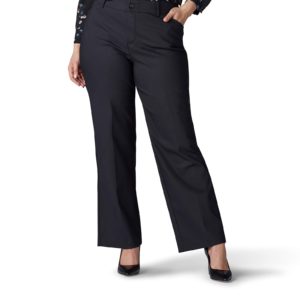 Lee Womens Plus Size Ultra Lux Comfort with Flex Motion Trouser Pant Black 28W,