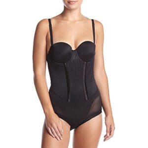 Maidenform womens Shaper With Built-in Bra shapewear bodysuits, Black, 34D US