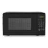 Mainstays 0.7 Cu ft Compact Countertop Microwave Oven, Black/White/Red
