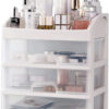 Makeup Organizer with 3 Drawers, Cosmetic Display Cases, Makeup Storage Box (3 D
