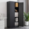 Metal Cabinet 4 Adjustable Shelves 70.8H Locking Metal Storage Cabinet with Door