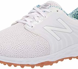 New Balance Women's Fresh Foam Breathe Golf Shoe, White/Blueprint, 7.5