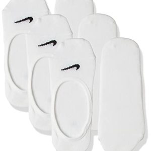 NIKE Women's Lightweight No-show 3-pair No show Socks 3 Pair , White/Black, M UK