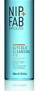 Nip + Fab Glycolic Acid Fix Foaming Cleanser for Face with Olive Oil, Exfoliating Resurfacing AHA Facial Cleansing Foam Wash for Exfoliation Even Tone Brighten Skin, Fine Lines and Wrinkles, 150 ml