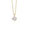 PAVOI 14K Gold Plated 925 Sterling Silver CZ Diamond Pendant Necklace for Women | Adjustable Slider, Gold Plated, Cubic Zirconia