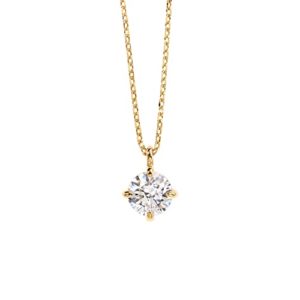 PAVOI 14K Gold Plated 925 Sterling Silver CZ Diamond Pendant Necklace for Women | Adjustable Slider, Gold Plated, Cubic Zirconia