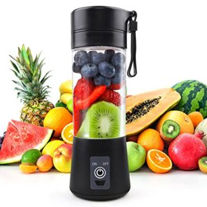 Portable Blender for Shakes and Smoothies: Personal Size Single Serve Travel Fruit Juicer Mixer Cup with Rechargeable USB Small Electric Individual Mini Blender for Juice Baby Food Gym Travel
